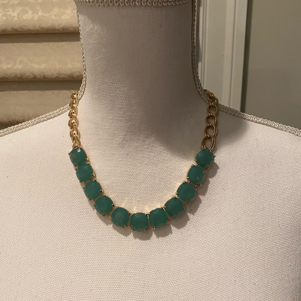 Gold and teal/blue necklace